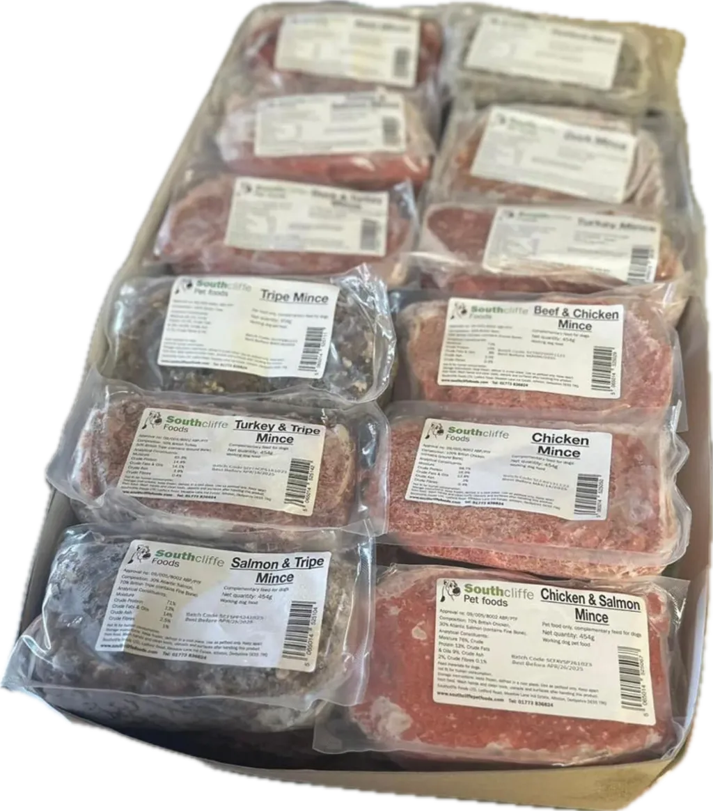 24 x 454g Mixed Protein Box Raw Dogs Dorset