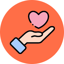 Hand and Heart Icon