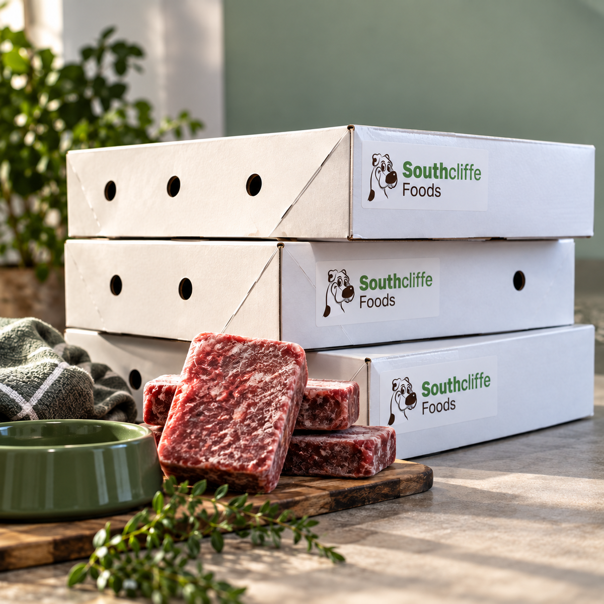 3 Box Deal Southcliffe Raw Dog Food 72 x 454g Blocks 90/10