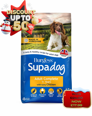 ***CHRISTMAS OFFER*** Burgess Supadog Adult - Rich in British Chicken, Dry Dog Food (12.5kg)