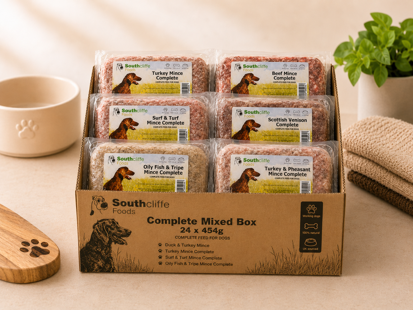Southcliffe Mixed Box Complete – 24 x 454g 80/10/10