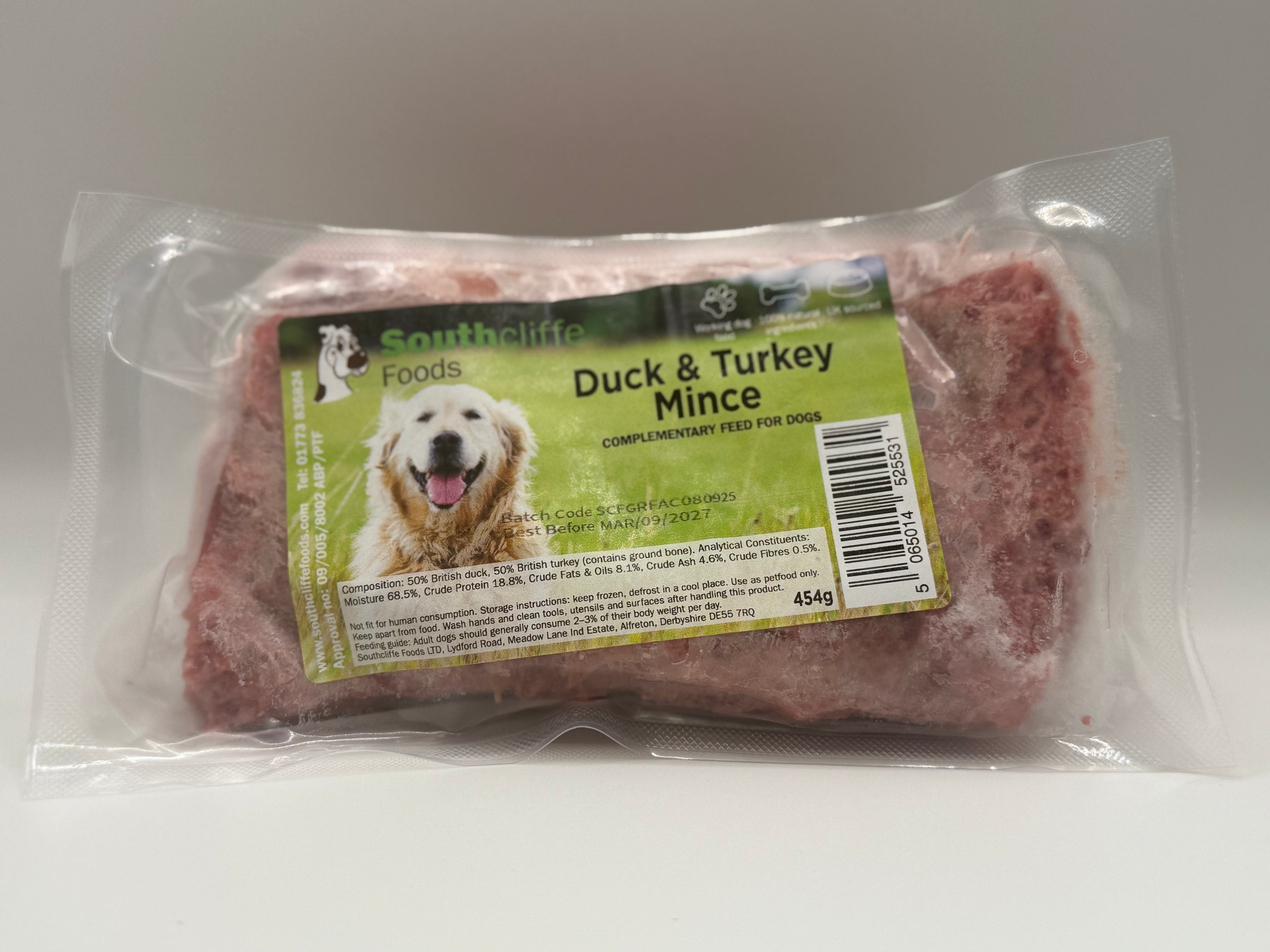 Southcliffe Duck & Turkey Mince - 24 x 454g 90/10