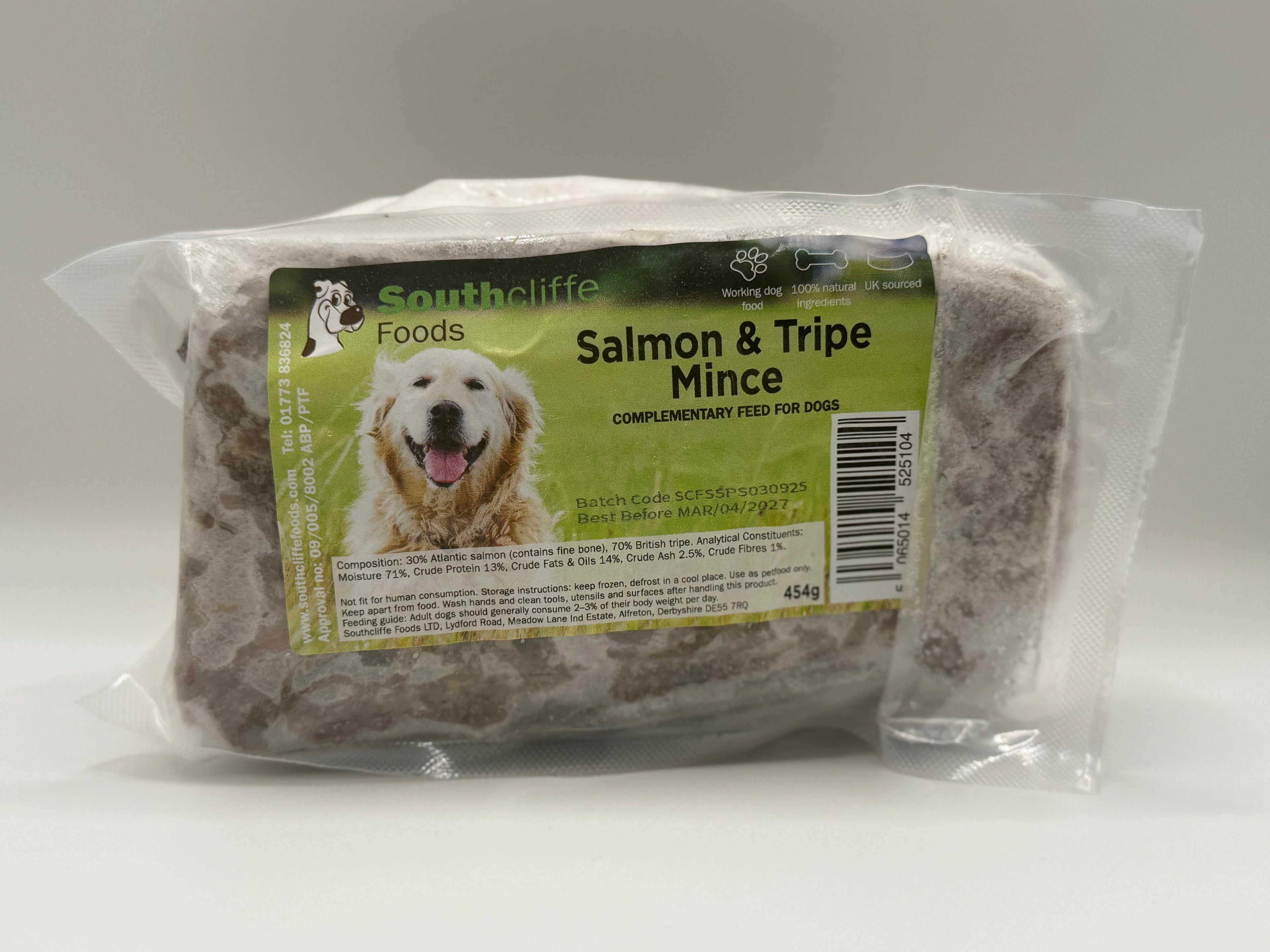 Southcliffe Salmon & Tripe Mince - 24 x 454g 90/10