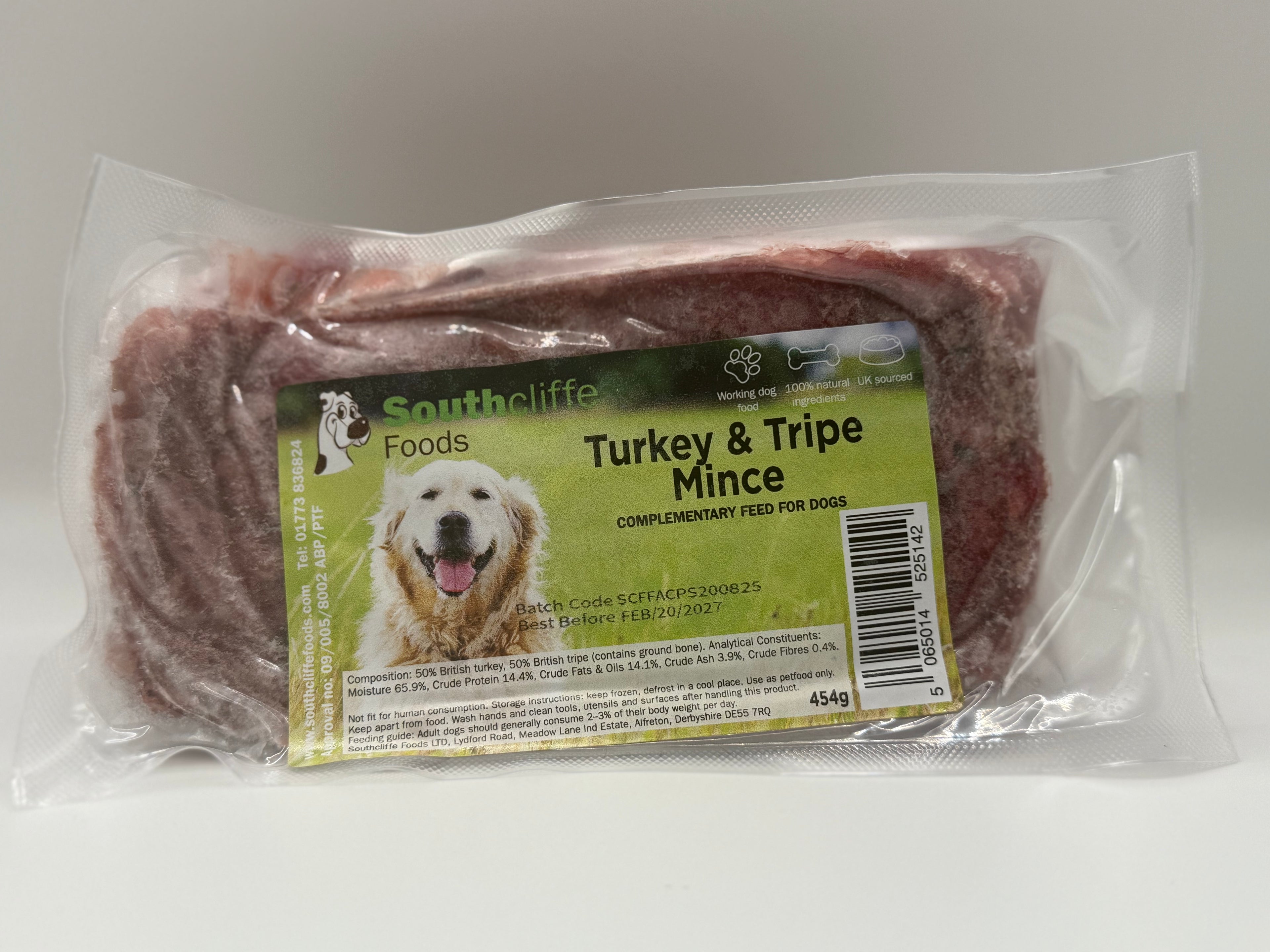 Southcliffe Turkey & Tripe Mince - 24 x 454g 90/10