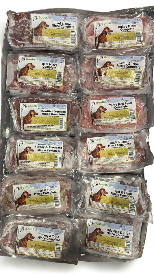 Southcliffe Mixed Box Complete Raw Dog Mince Food