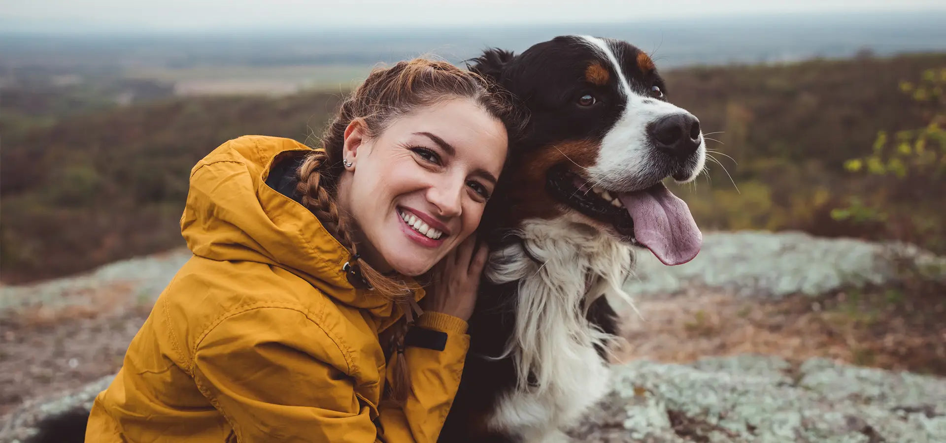 Happy Dog and Woman